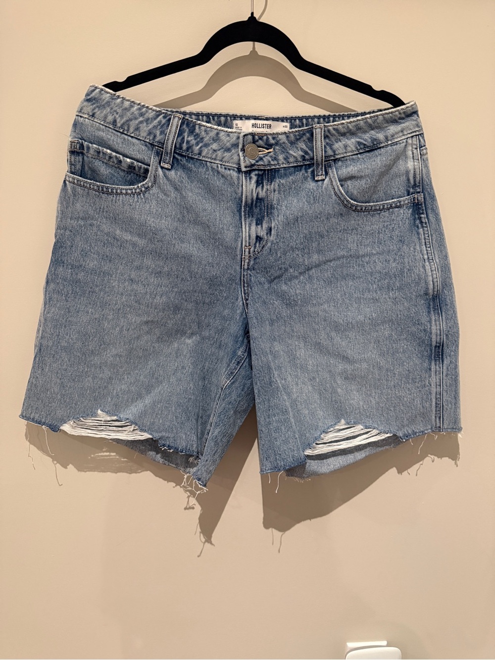 3 for $40 - Hollister Curvy Low Rise Baggy Jort Shorts Size 10 W30 Y2K Denim